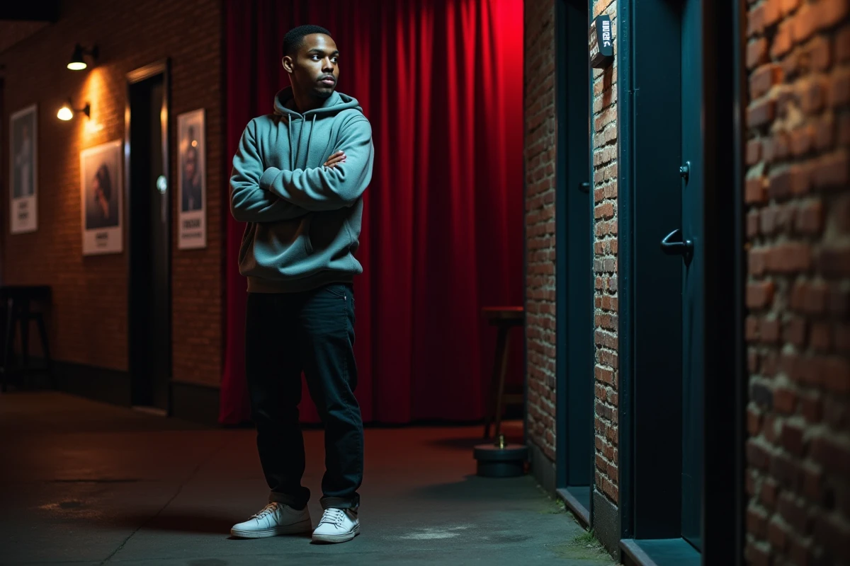 Jeune comédien noir devant l