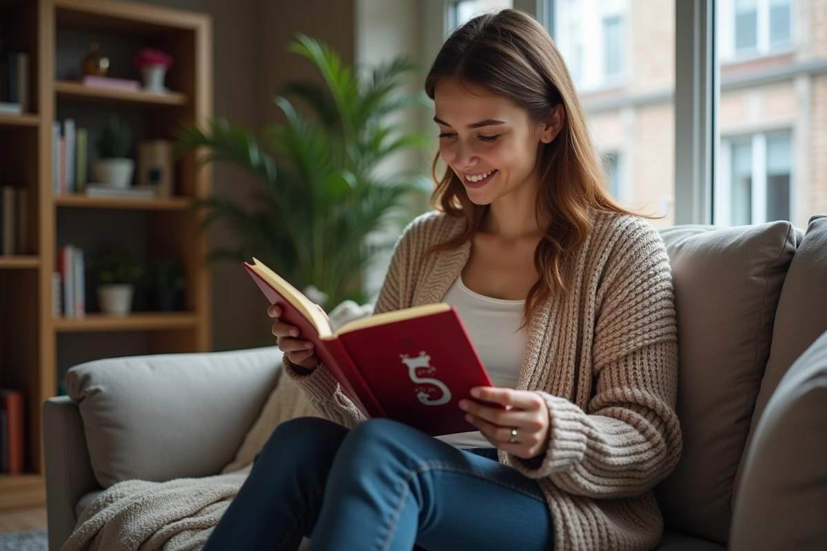 Jeune femme grattant un calendrier de l